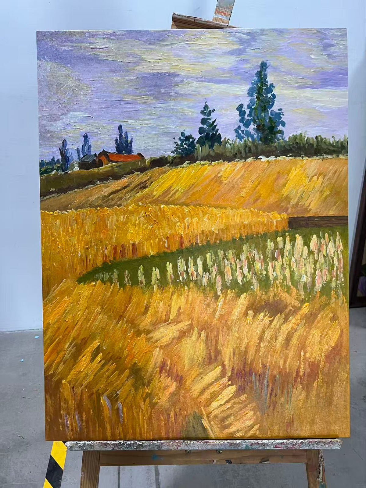 Wheat Fields and Poplars