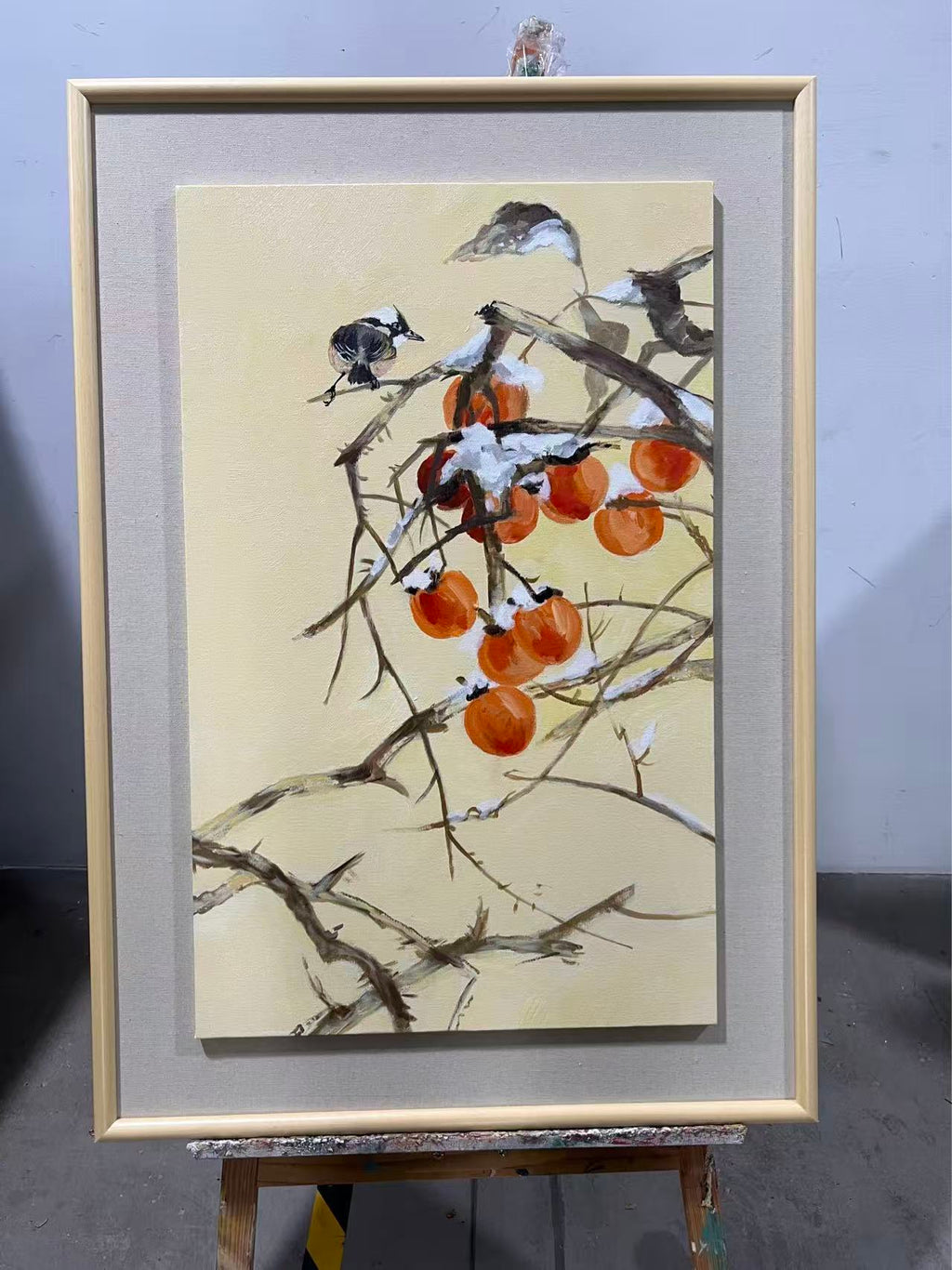 Persimmons in Snow