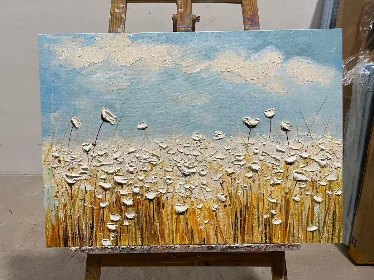 White Daisies in the Breeze