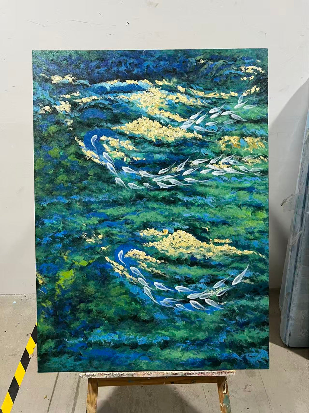 Silver Fish in Green Water
