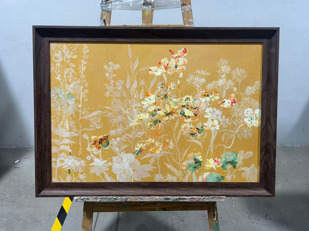 Gilded Wildflowers on Ochre