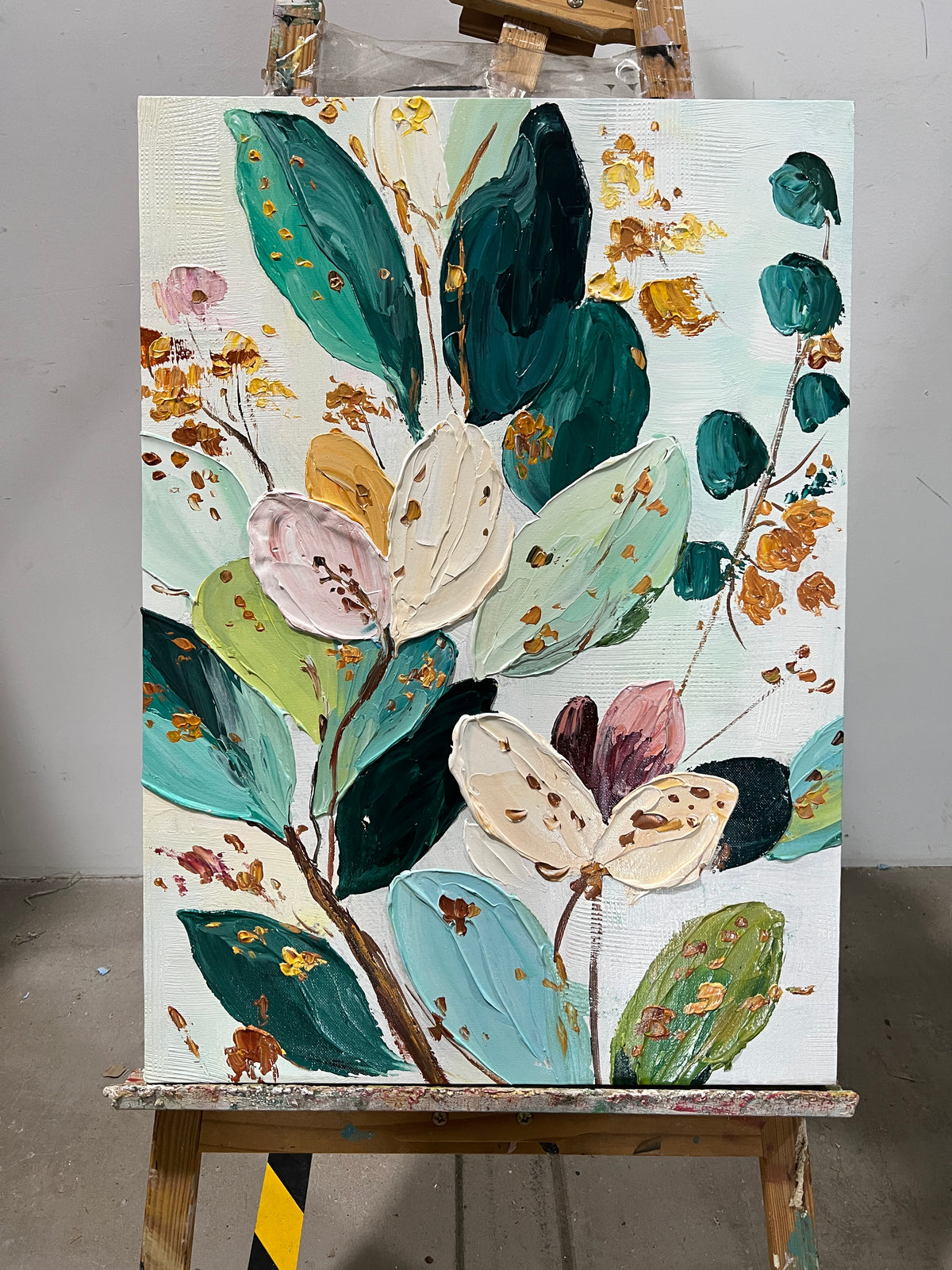 Eucalyptus Leaves in Teal