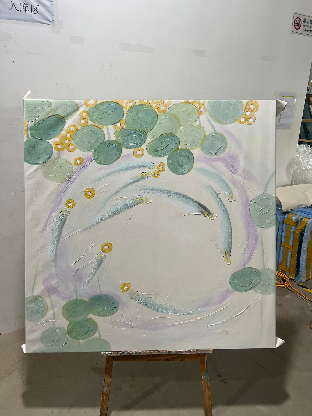 Silver Fish among Lily Pads