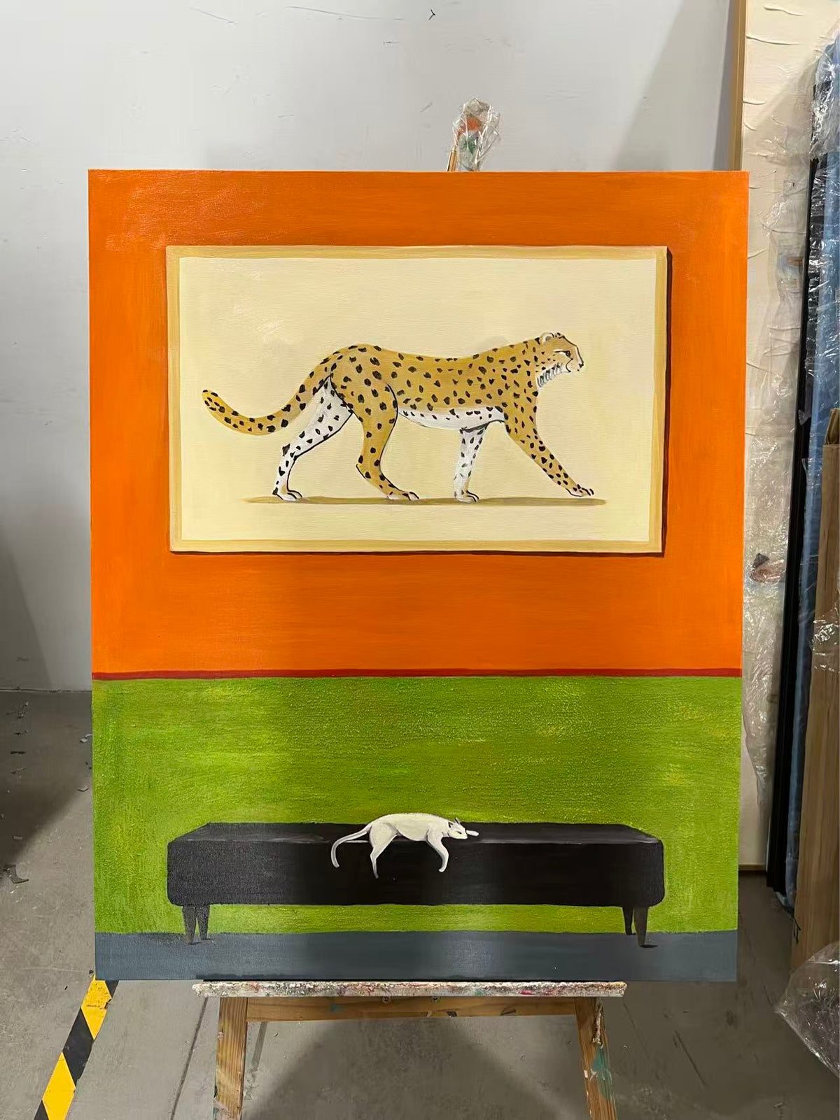 Cheetah over the Bench