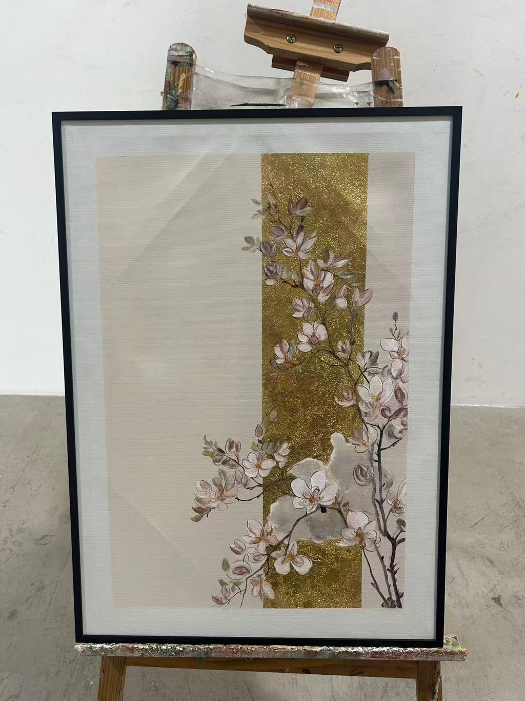 Blossoms on a Gold Panel