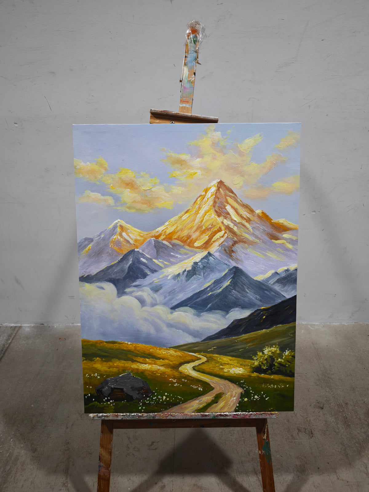 Golden Peak above the Clouds