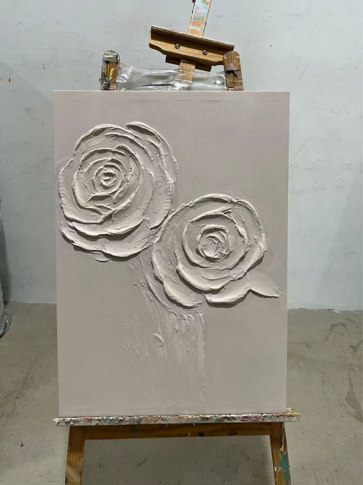 Sculpted White Roses