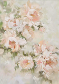 Clusters of blush blossoms in soft, airy light.