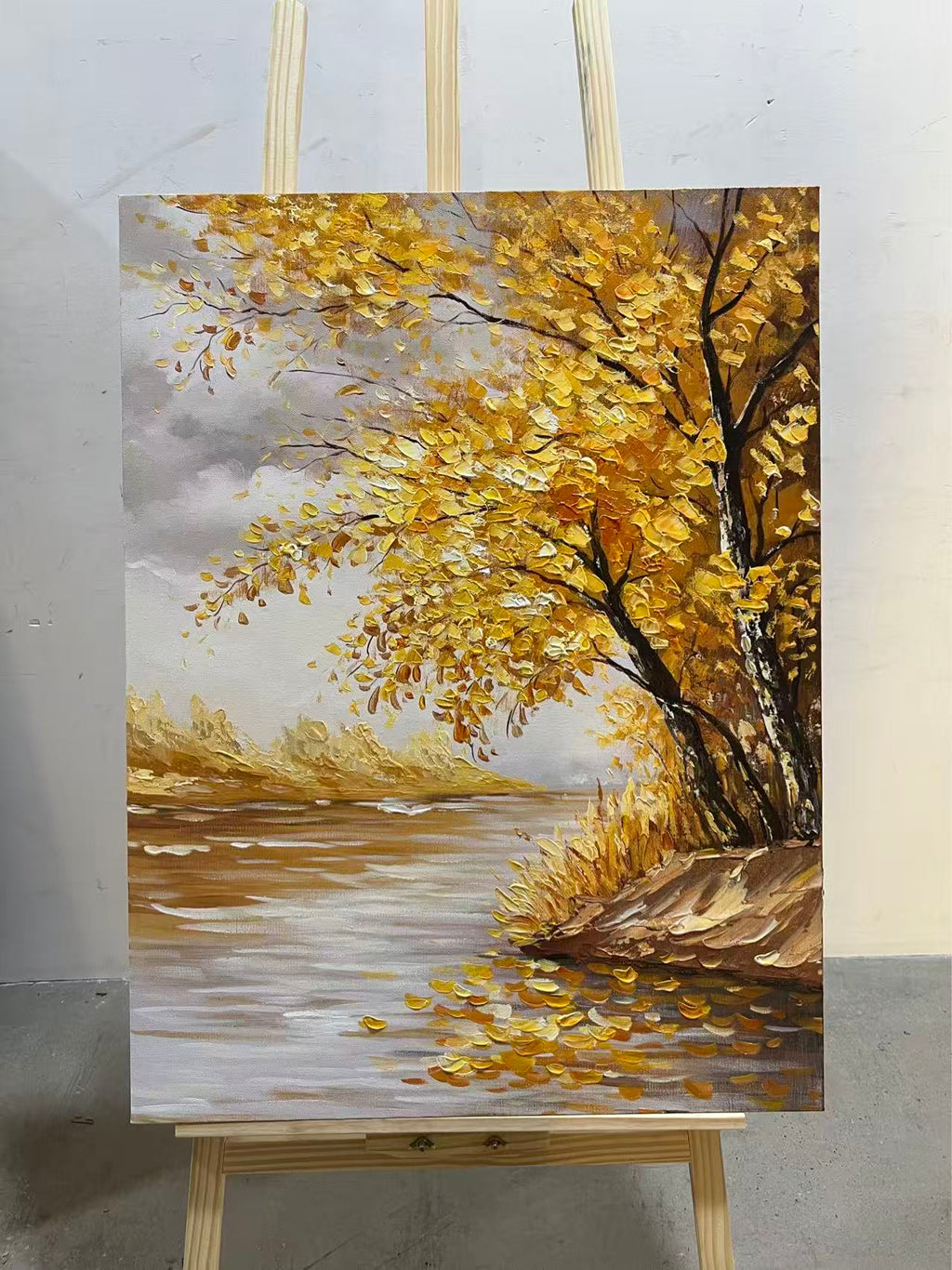 Golden Birch by the Lake
