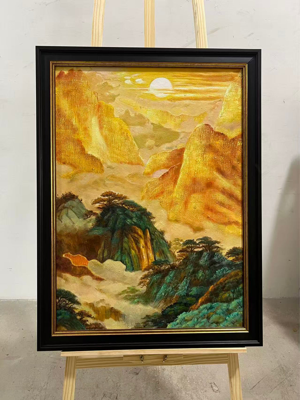 Golden Peaks Above the Clouds