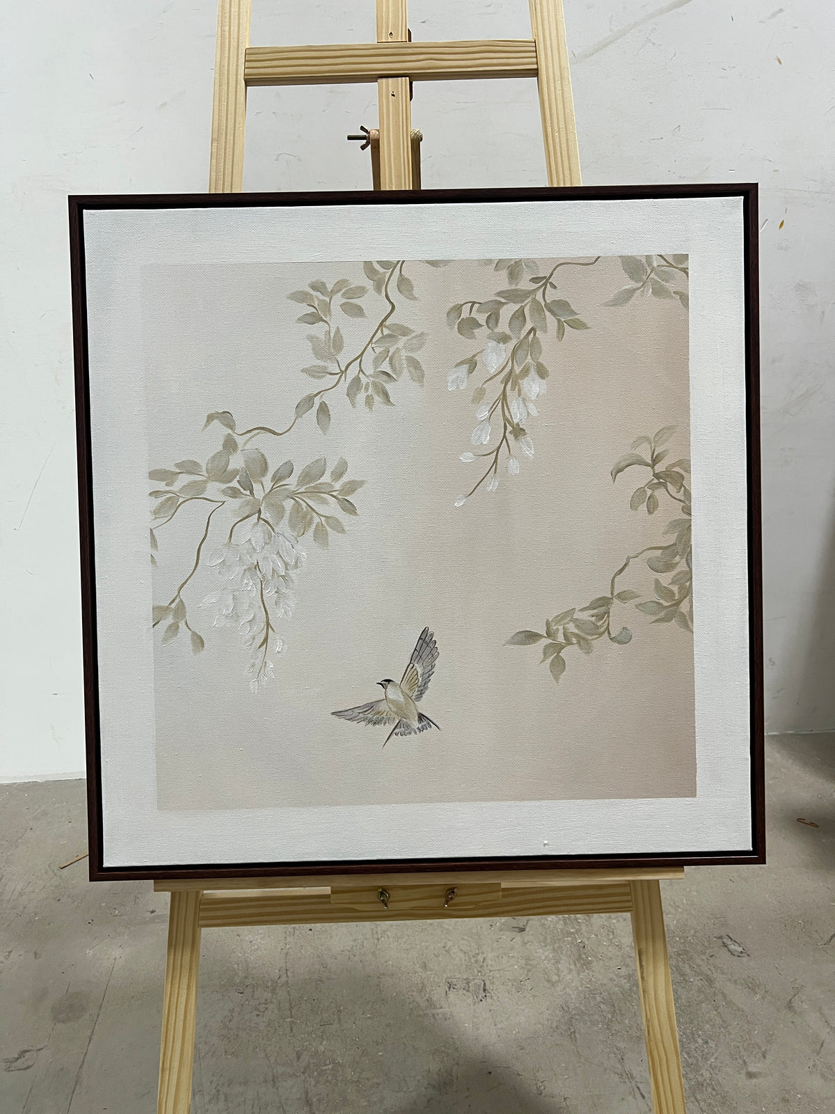 Wisteria and Swallow