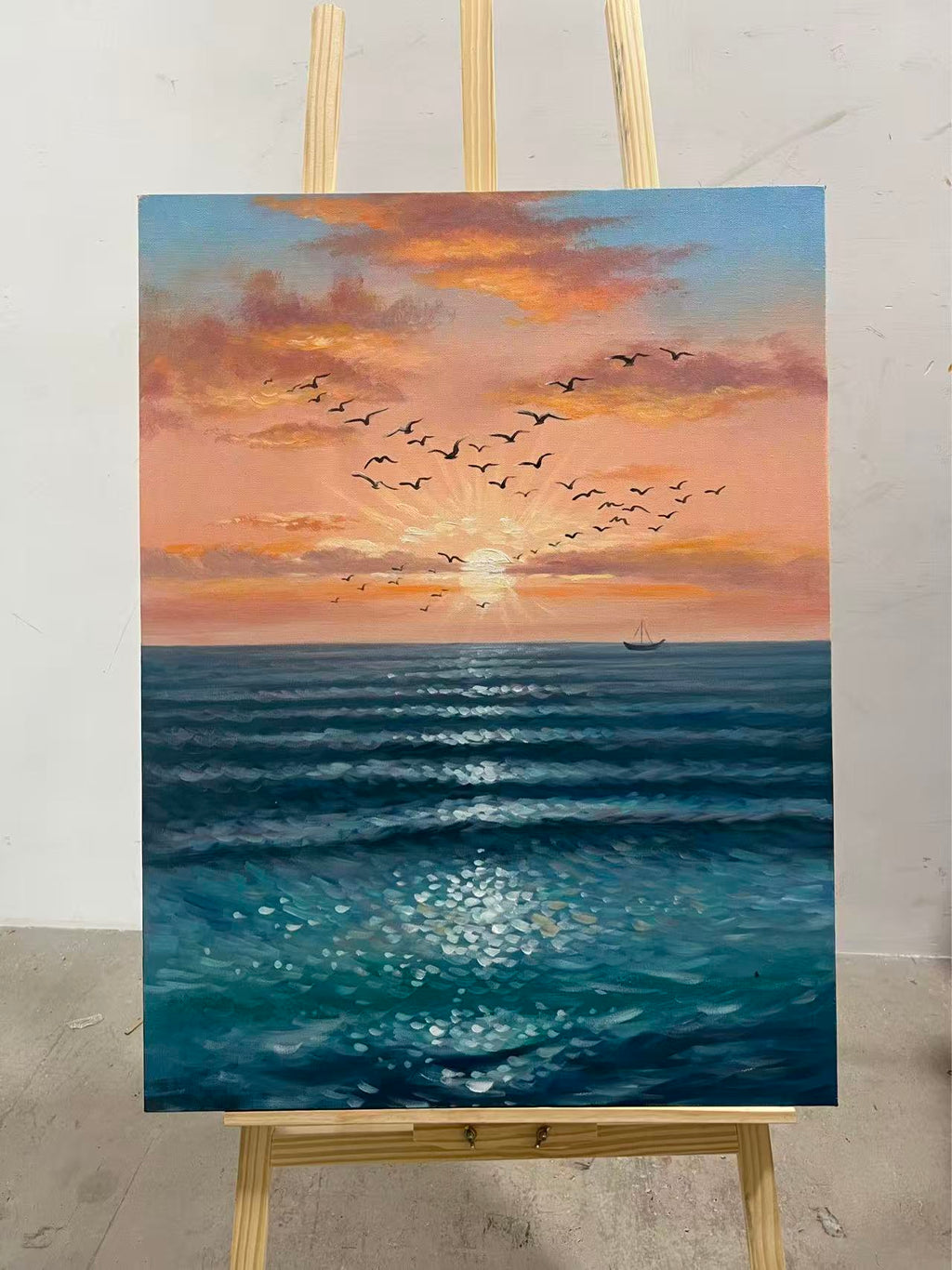 Gulls at Sunset