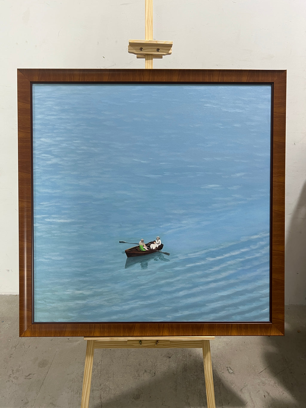 Rowboat on Still Blue Water