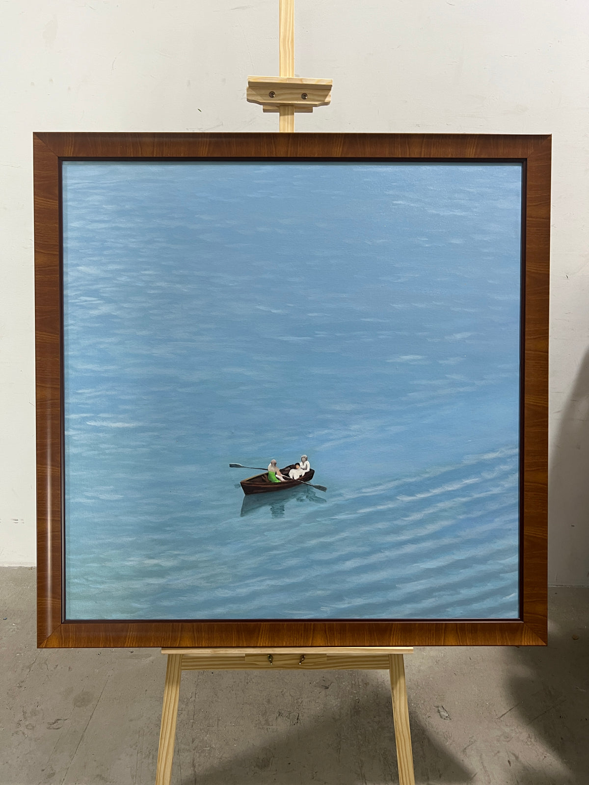 Rowboat on Still Blue Water