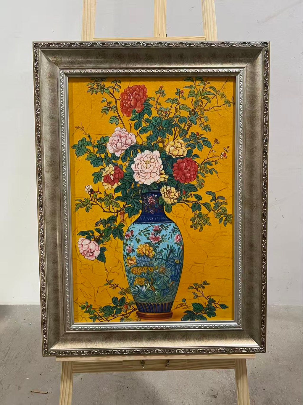 Cloisonné Vase of Peonies