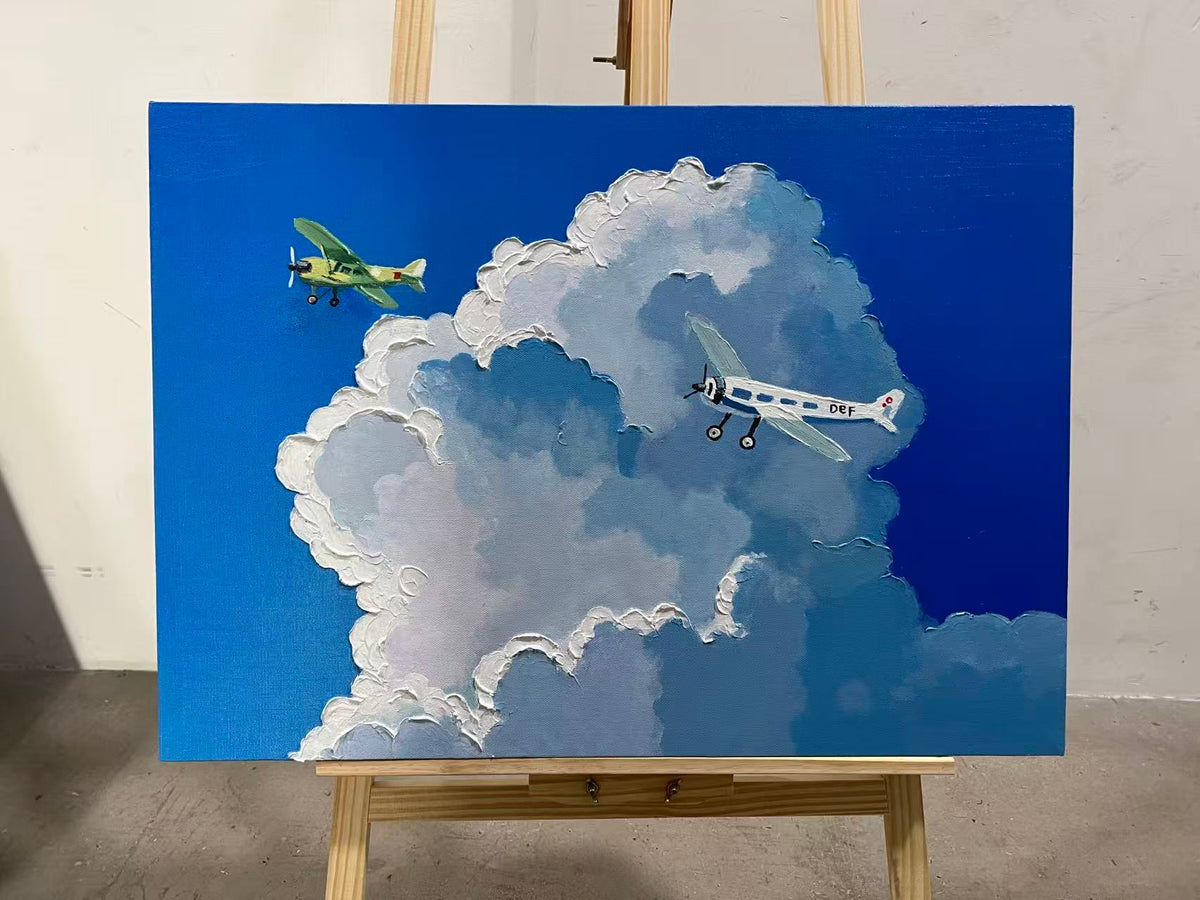 Biplanes in Summer Clouds