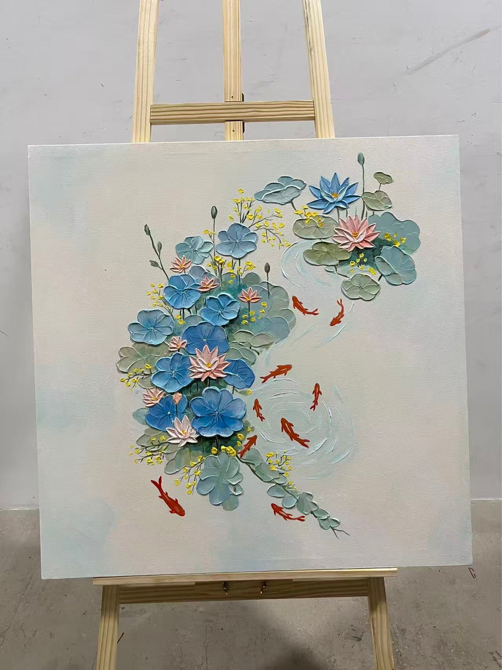 Blue Lotus and Goldfish