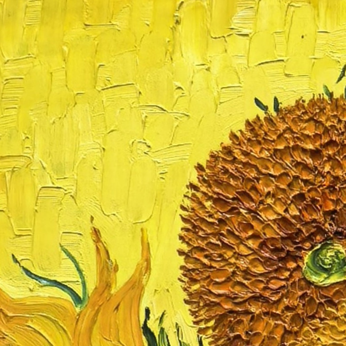 Layered yellow impasto · actual artwork detail