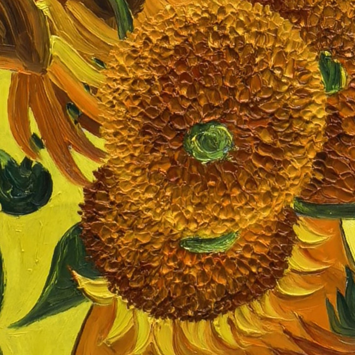 Palette-knife seed heads · actual artwork detail